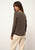 JOAN pull col v taupe chiné 100% cachemire