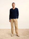 WALT pull col V bleu marine