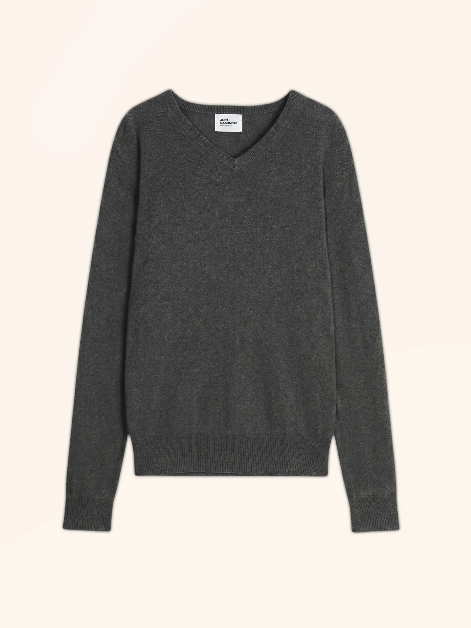 WALT pull col V anthracite chiné