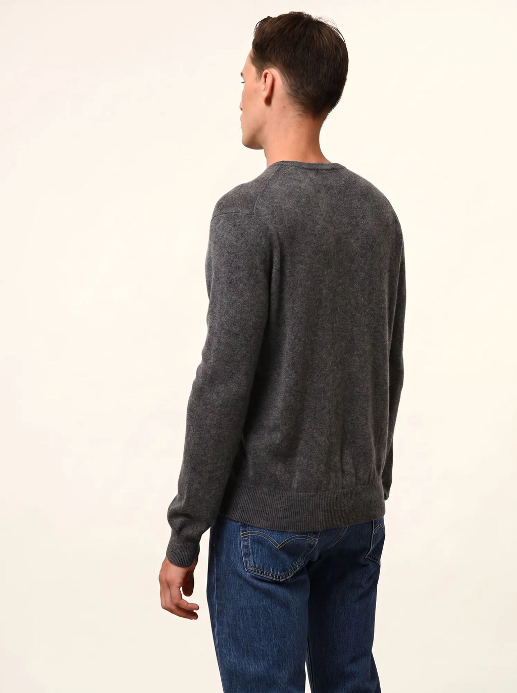 HOWARD pullover rundhalsausschnitt anthrazit meliert