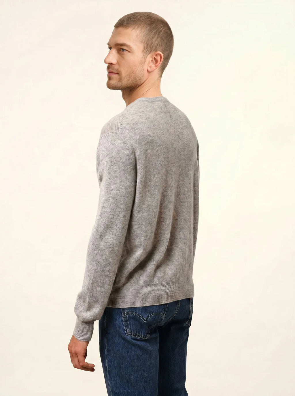 HOWARD pull col rond nuage chiné