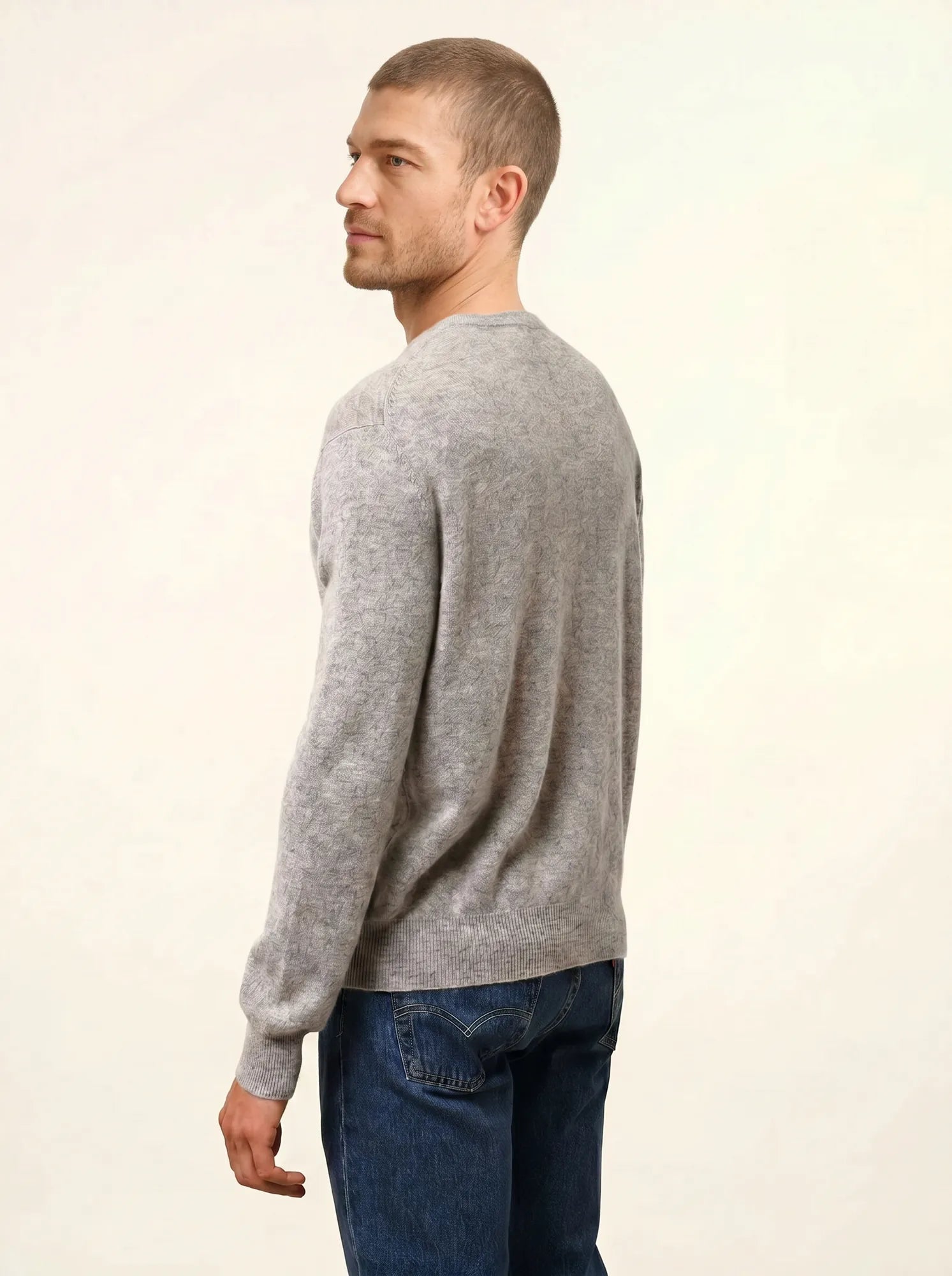 HOWARD pull col rond nuage chiné