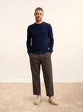 HOWARD pull col rond bleu marine