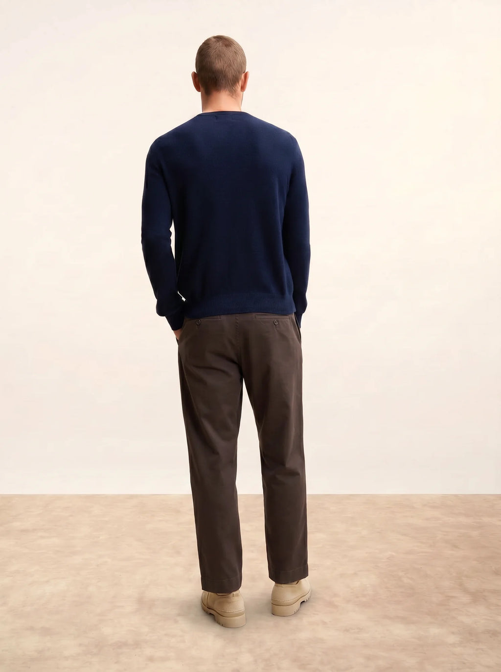 HOWARD pull col rond bleu marine