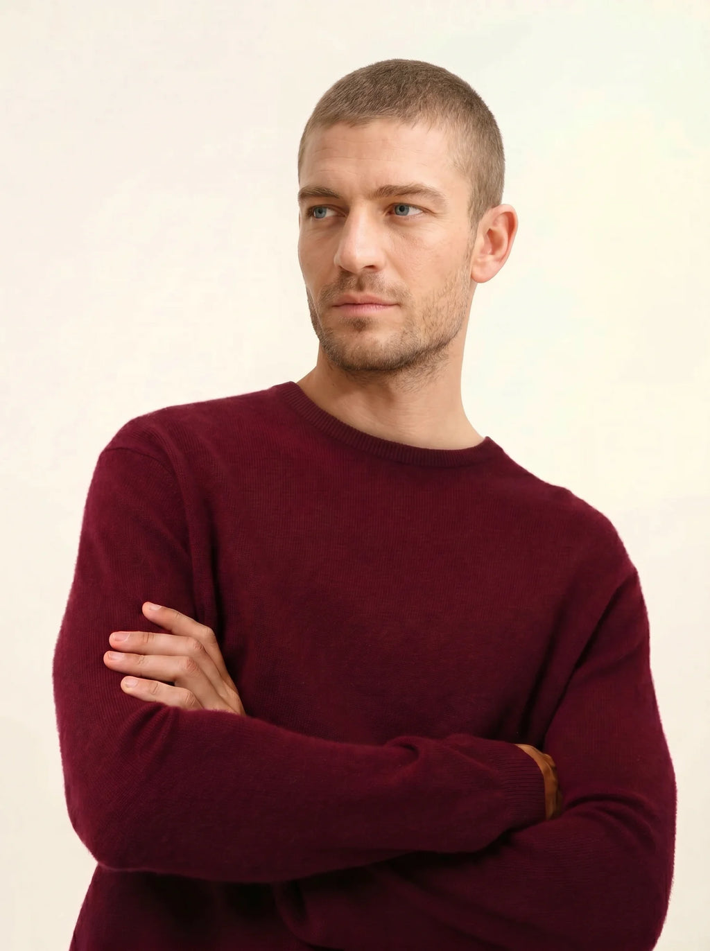 HOWARD pullover rundhalsausschnitt bordeaux