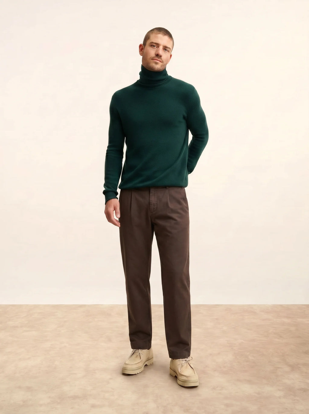CONNOR pullover rollkragen zypresse