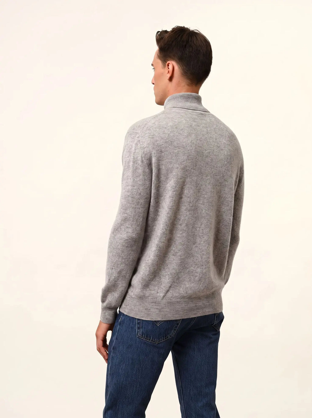 CONNOR pull col roulé nuage chiné