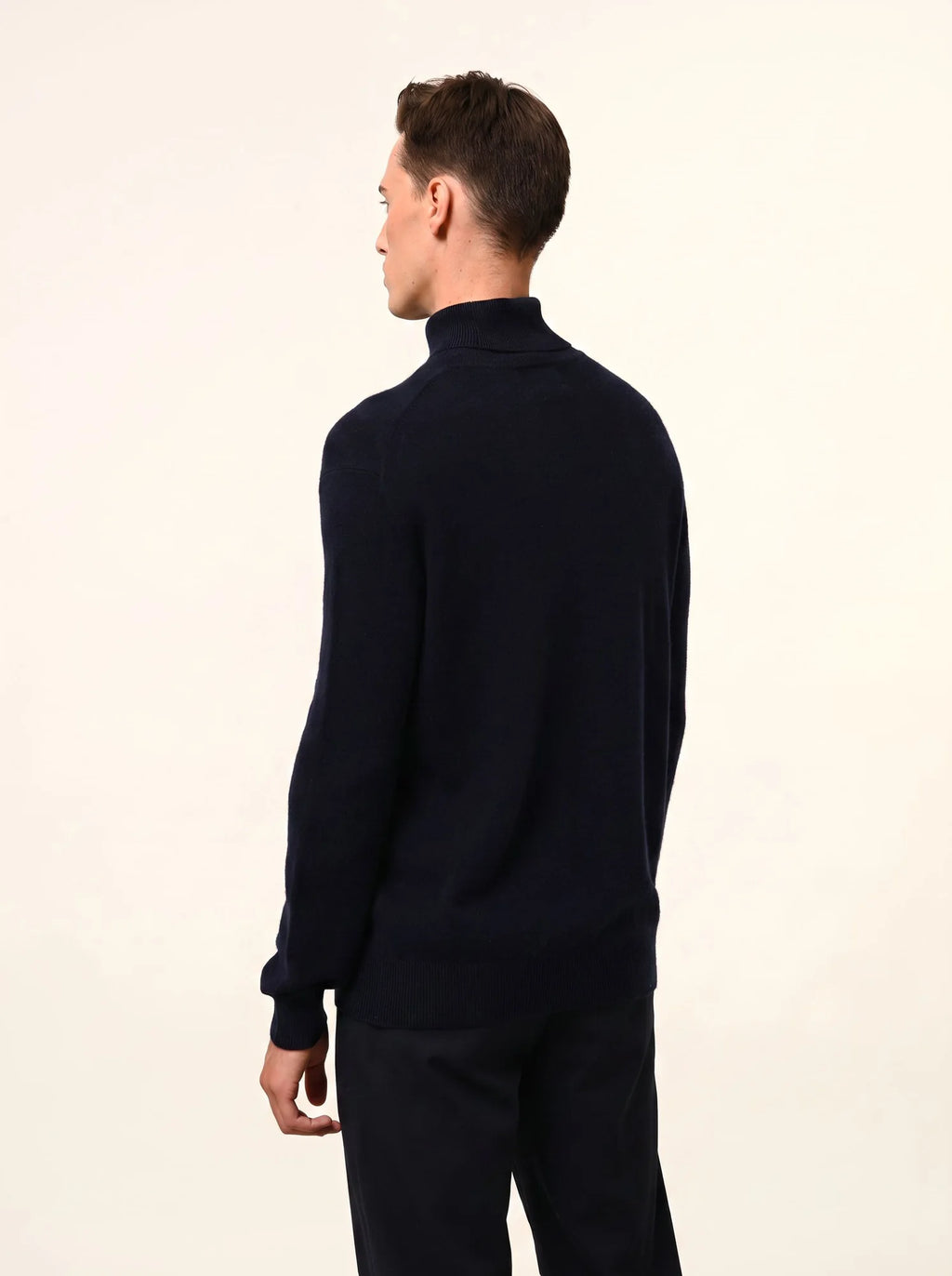 CONNOR pull col roulé bleu marine