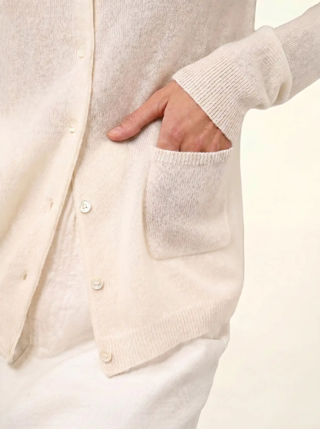 KATHARINE cardigan col rond neige