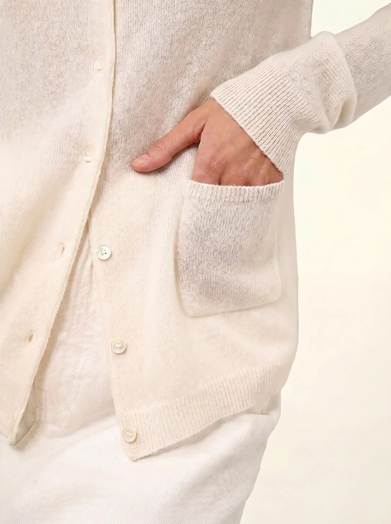 KATHARINE cardigan col rond neige