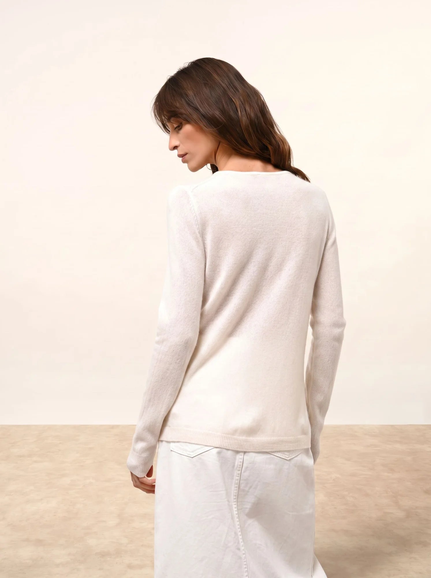KATHARINE cardigan col rond neige