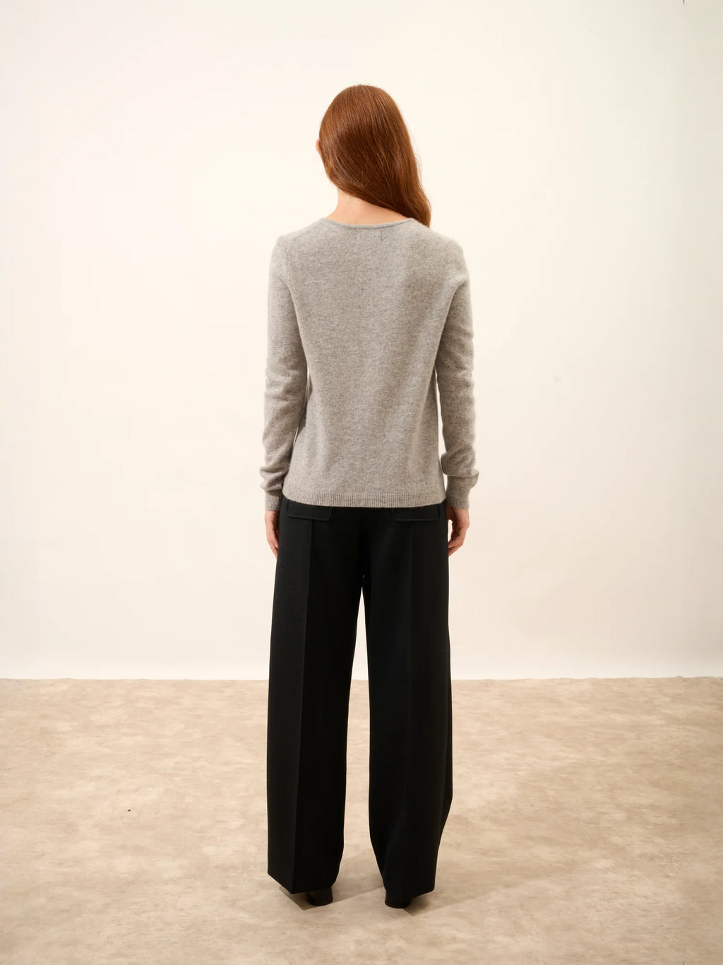 KATHARINE cardigan col rond nuage chiné