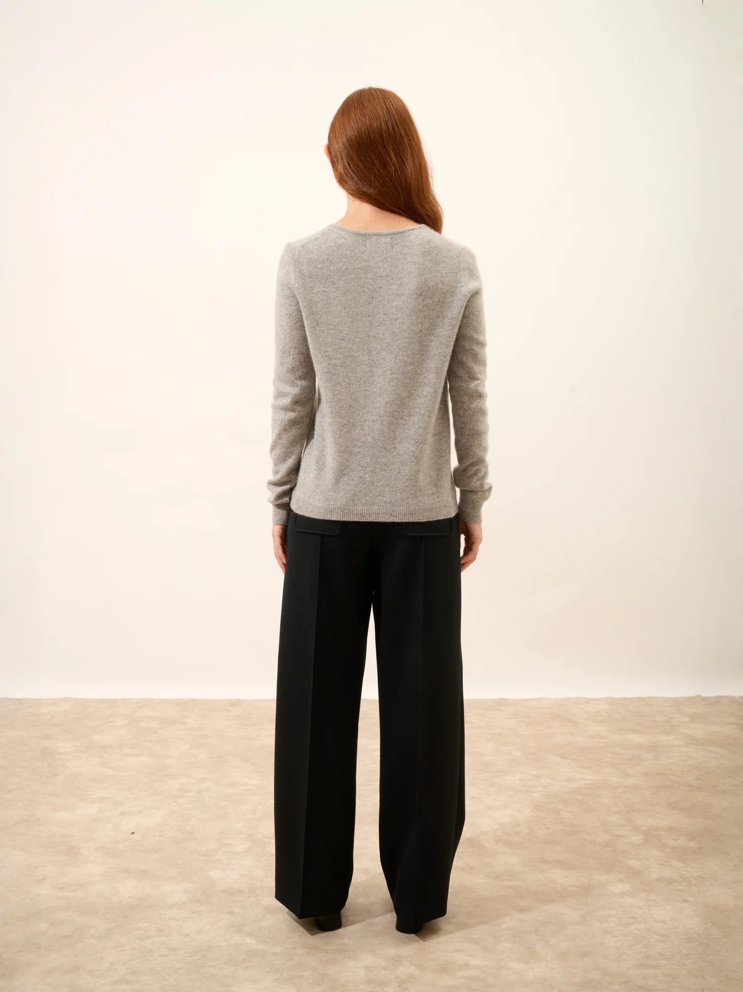 KATHARINE strickjacke rundhalsausschnitt wolke meliert