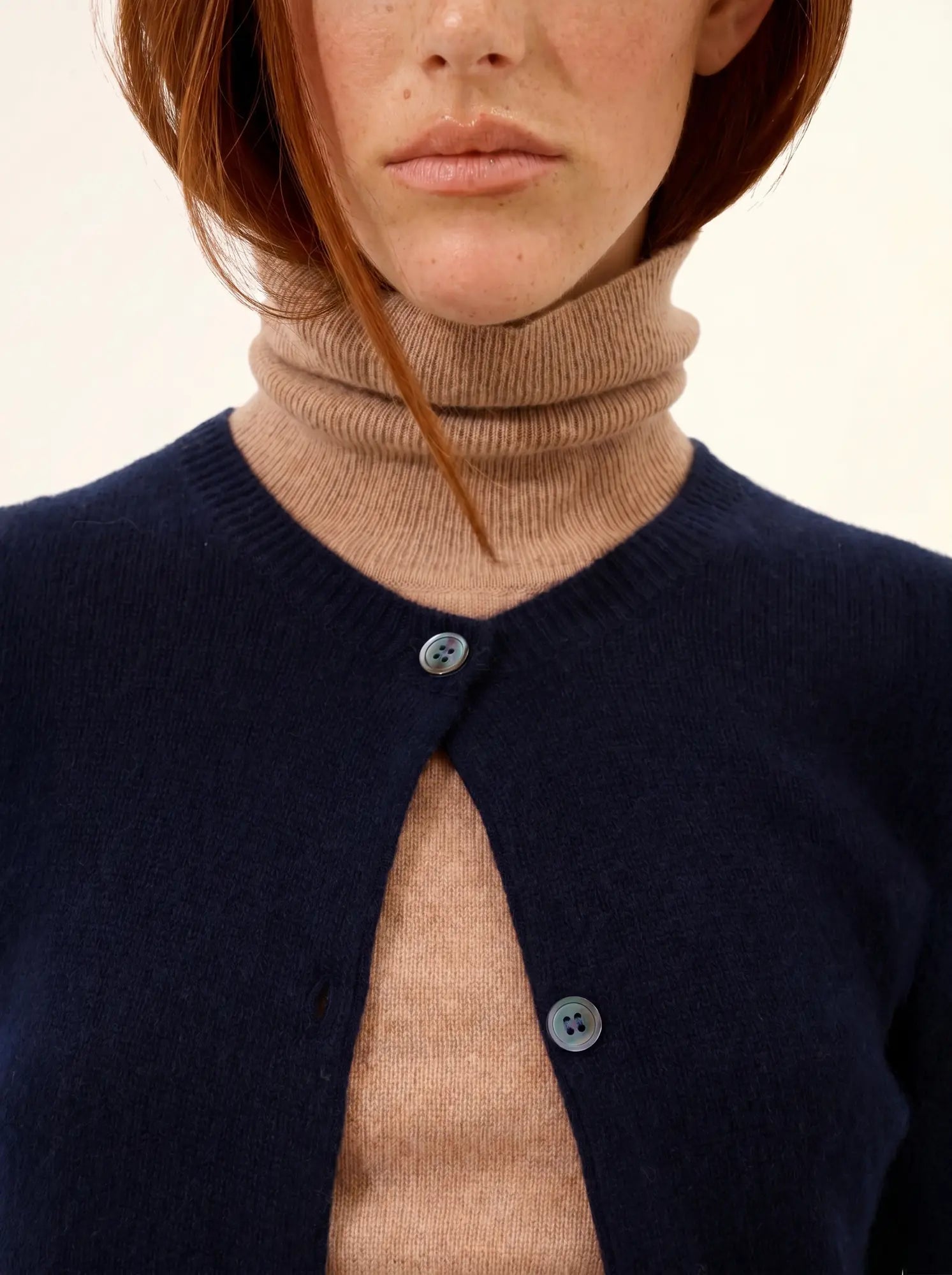 KATHARINE strickjacke rundhalsausschnitt marineblau