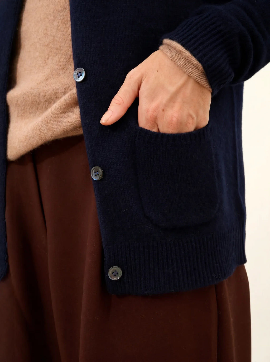 KATHARINE strickjacke rundhalsausschnitt marineblau