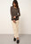 KATHARINE cardigan col rond taupe chiné 100% cachemire