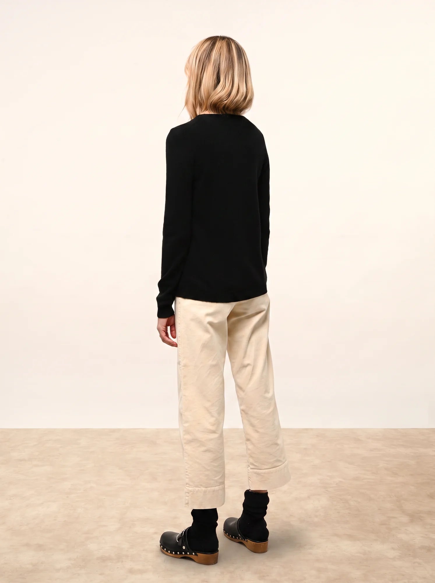 KATHARINE cardigan col rond noir