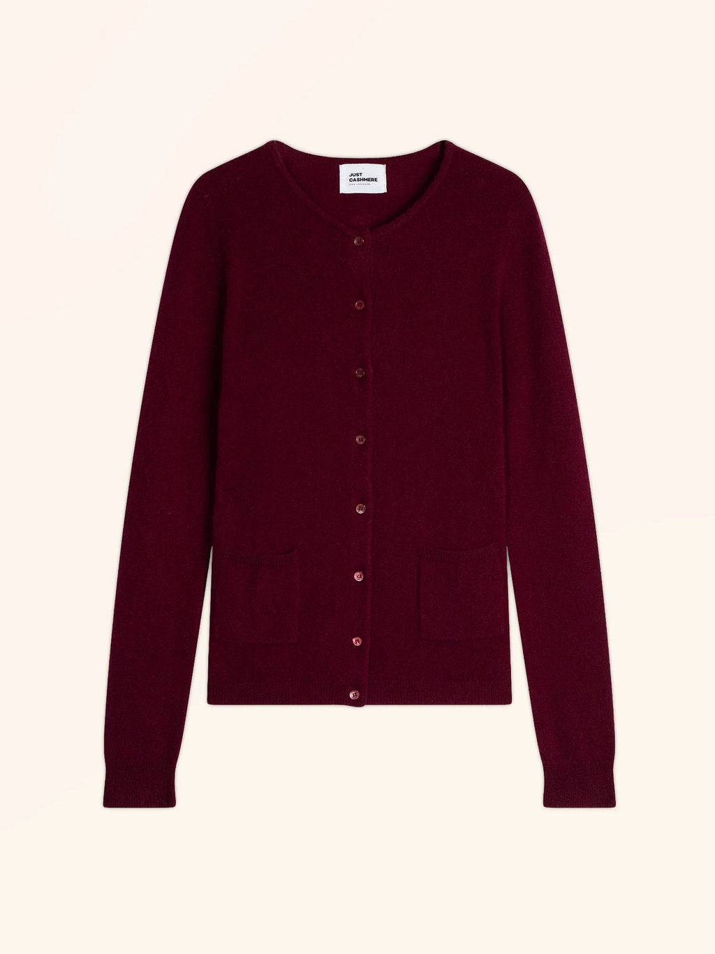 KATHARINE strickjacke rundhalsausschnitt bordeaux