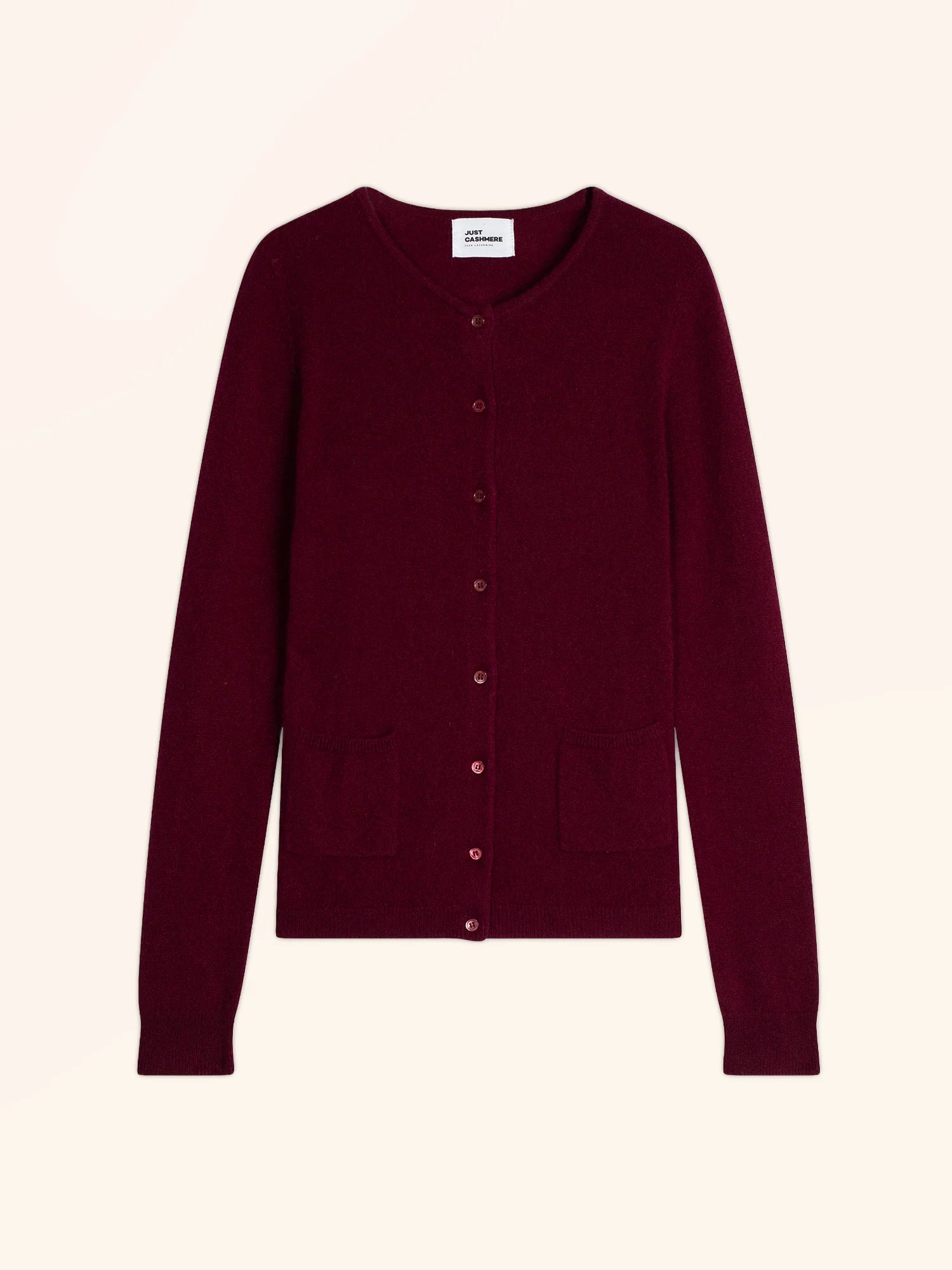 KATHARINE cardigan col rond bordeaux
