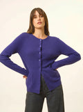 KATHARINE strickjacke rundhalsausschnitt violett