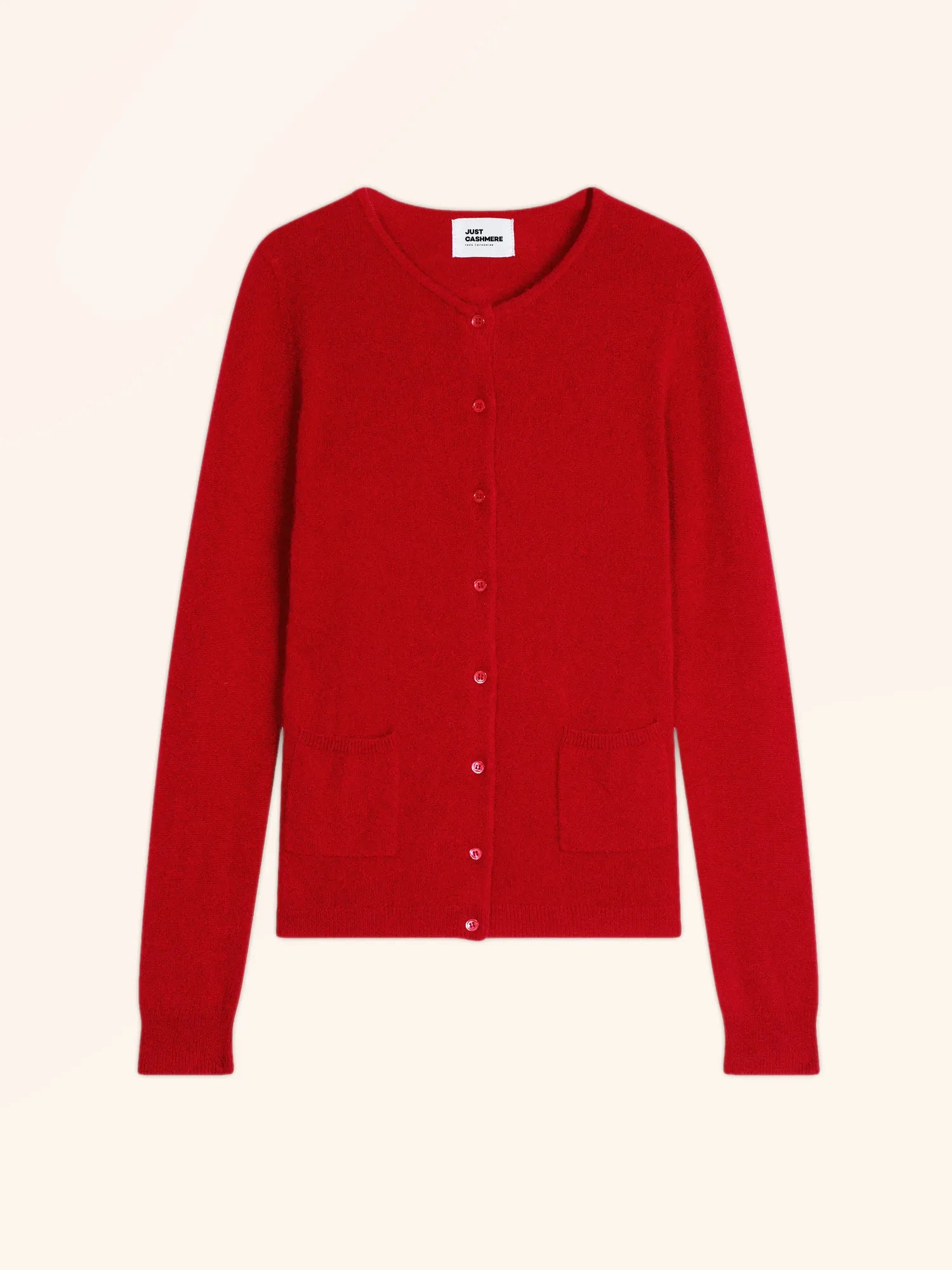 KATHARINE cardigan col rond rouge