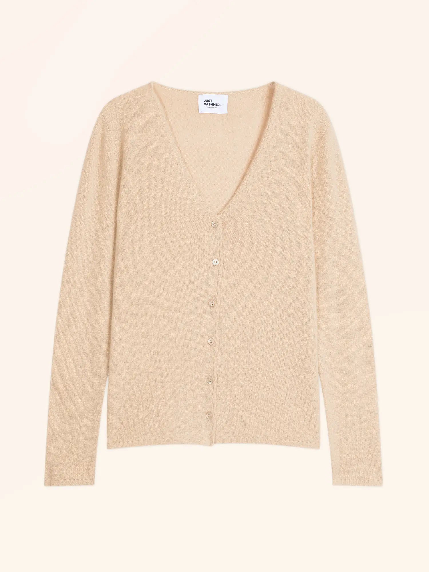 NORMA strickjacke v-ausschnitt sand