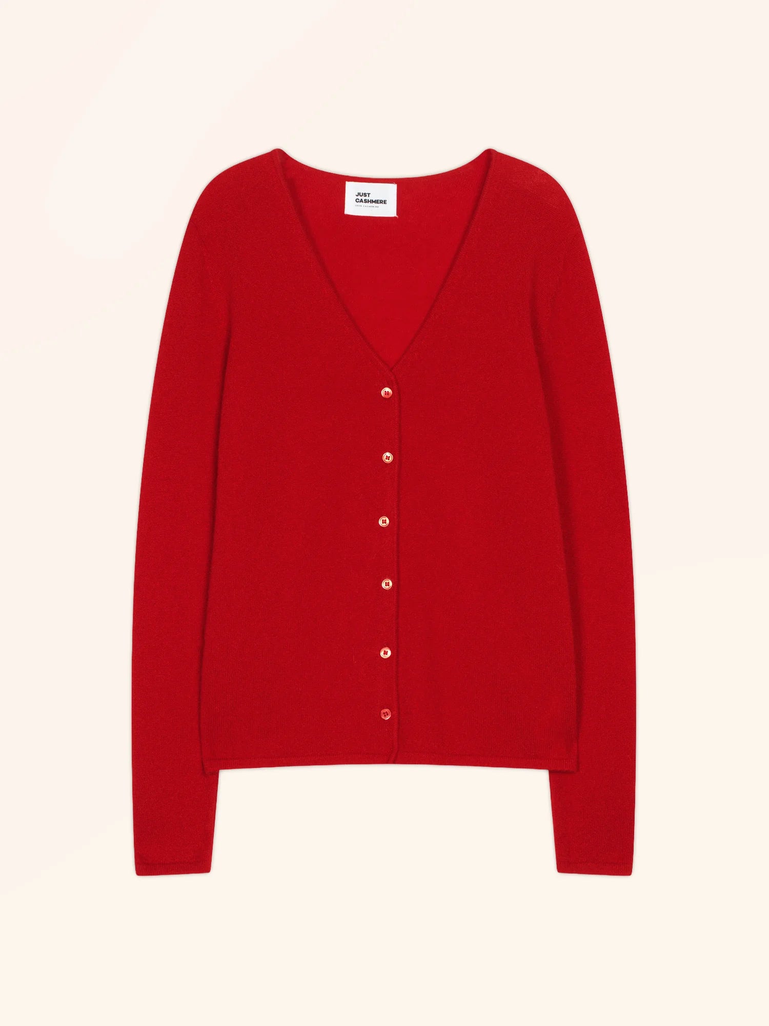 NORMA cardigan col V rouge