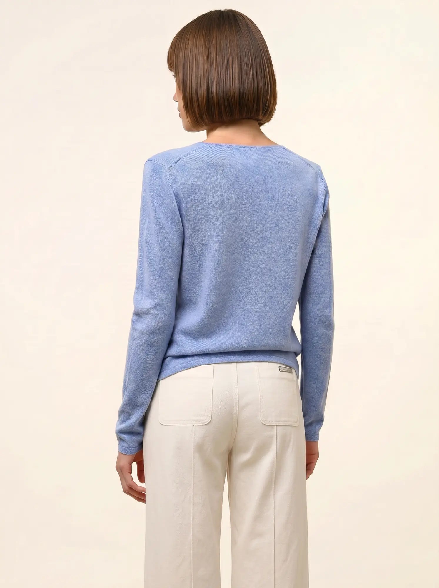 NORMA strickjacke v-ausschnitt himmelblau