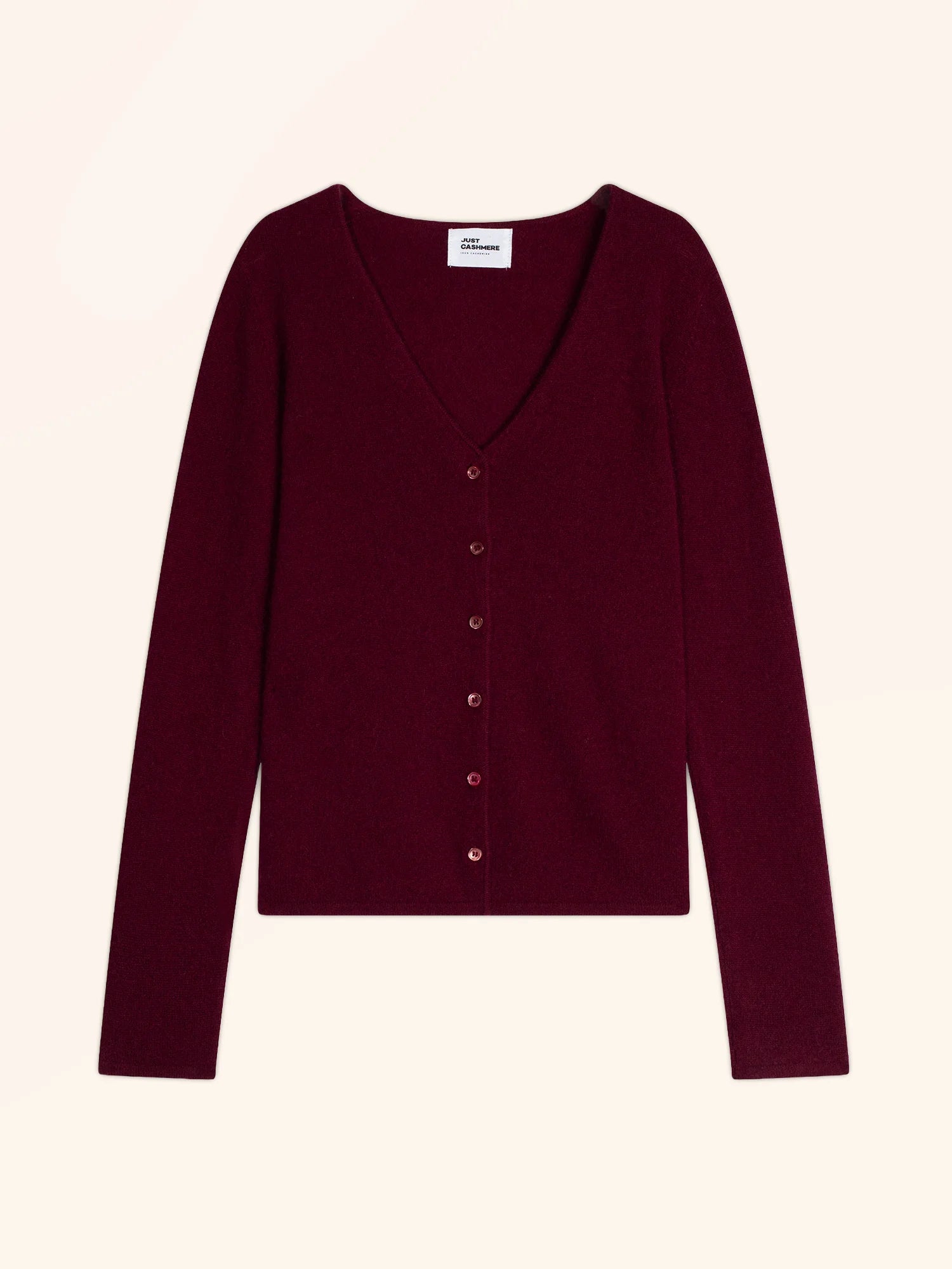 NORMA cardigan col V bordeaux