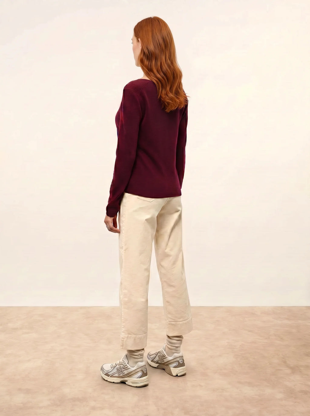 NORMA strickjacke v-ausschnitt bordeaux