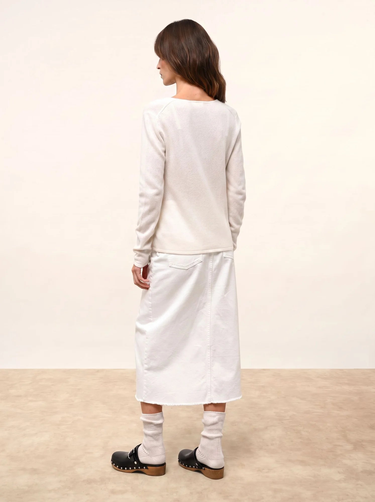 NORMA cardigan col V neige