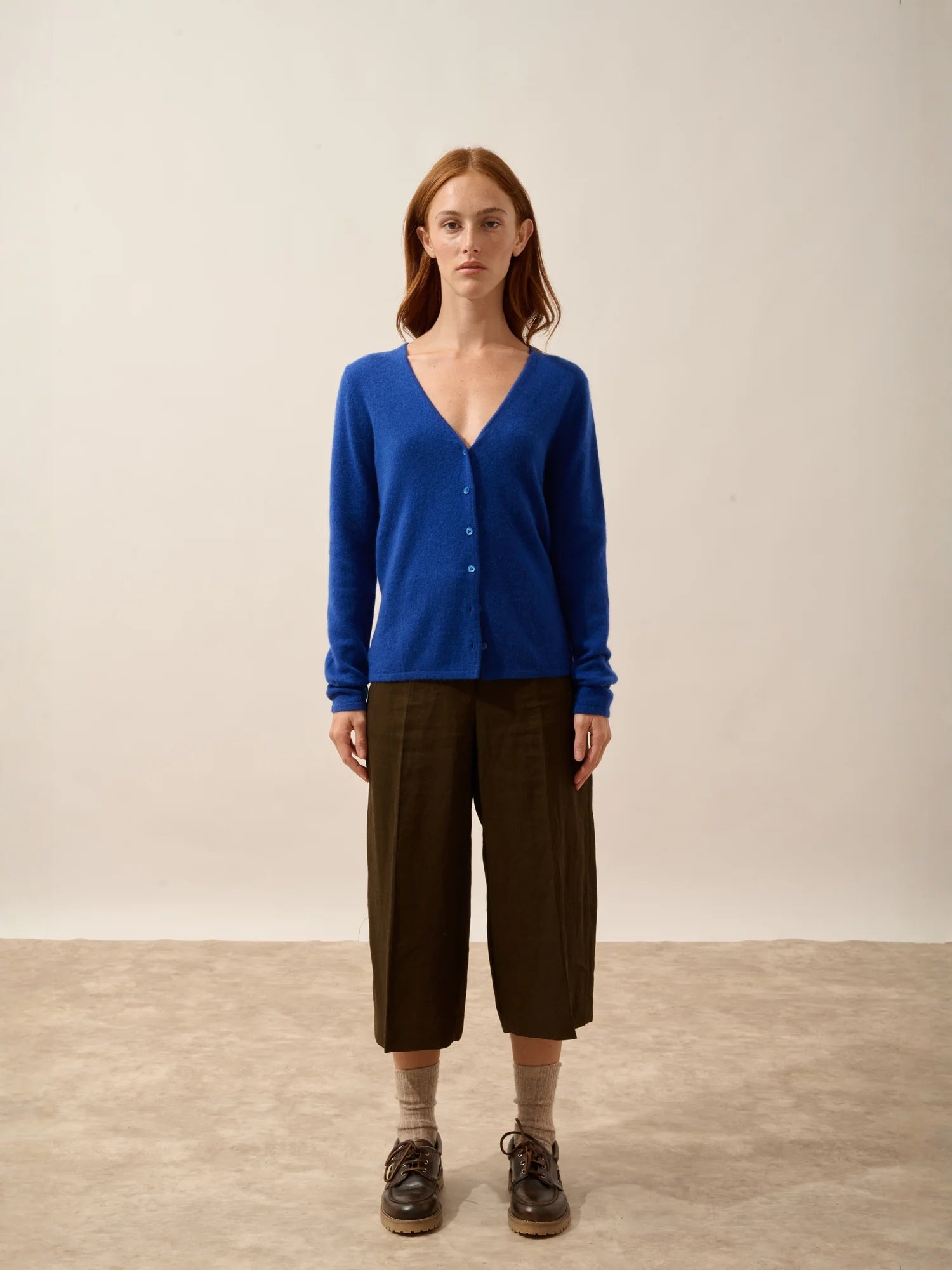 NORMA strickjacke v-ausschnitt ultramarin