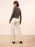 NORMA strickjacke v-ausschnitt taupe meliert