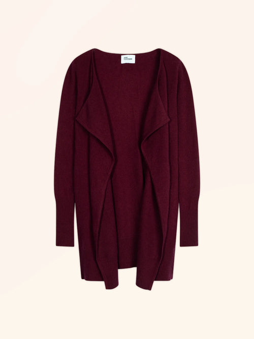 BROOKE veste longue bordeaux