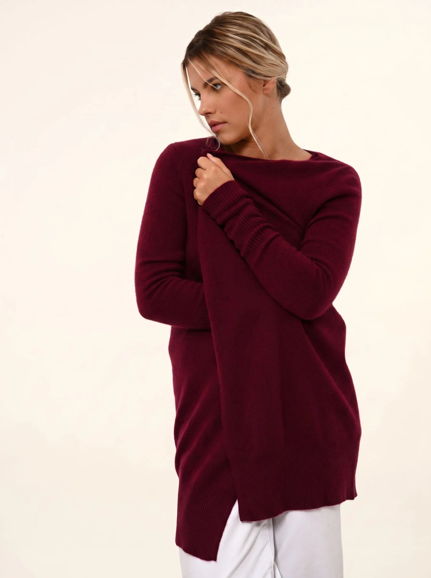 BROOKE jacke lang bordeaux