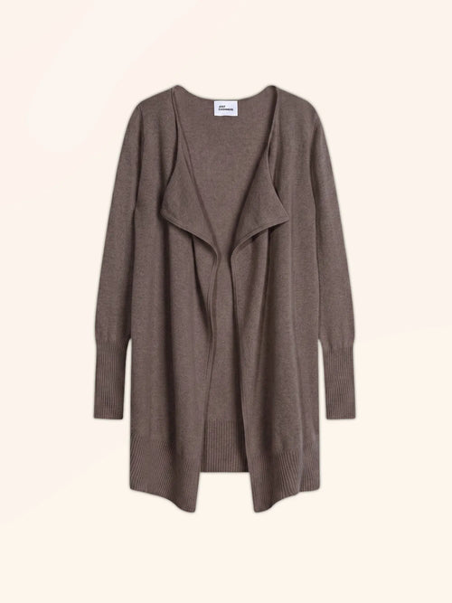BROOKE veste longue taupe chiné