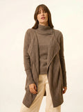 BROOKE jacke lang taupe meliert