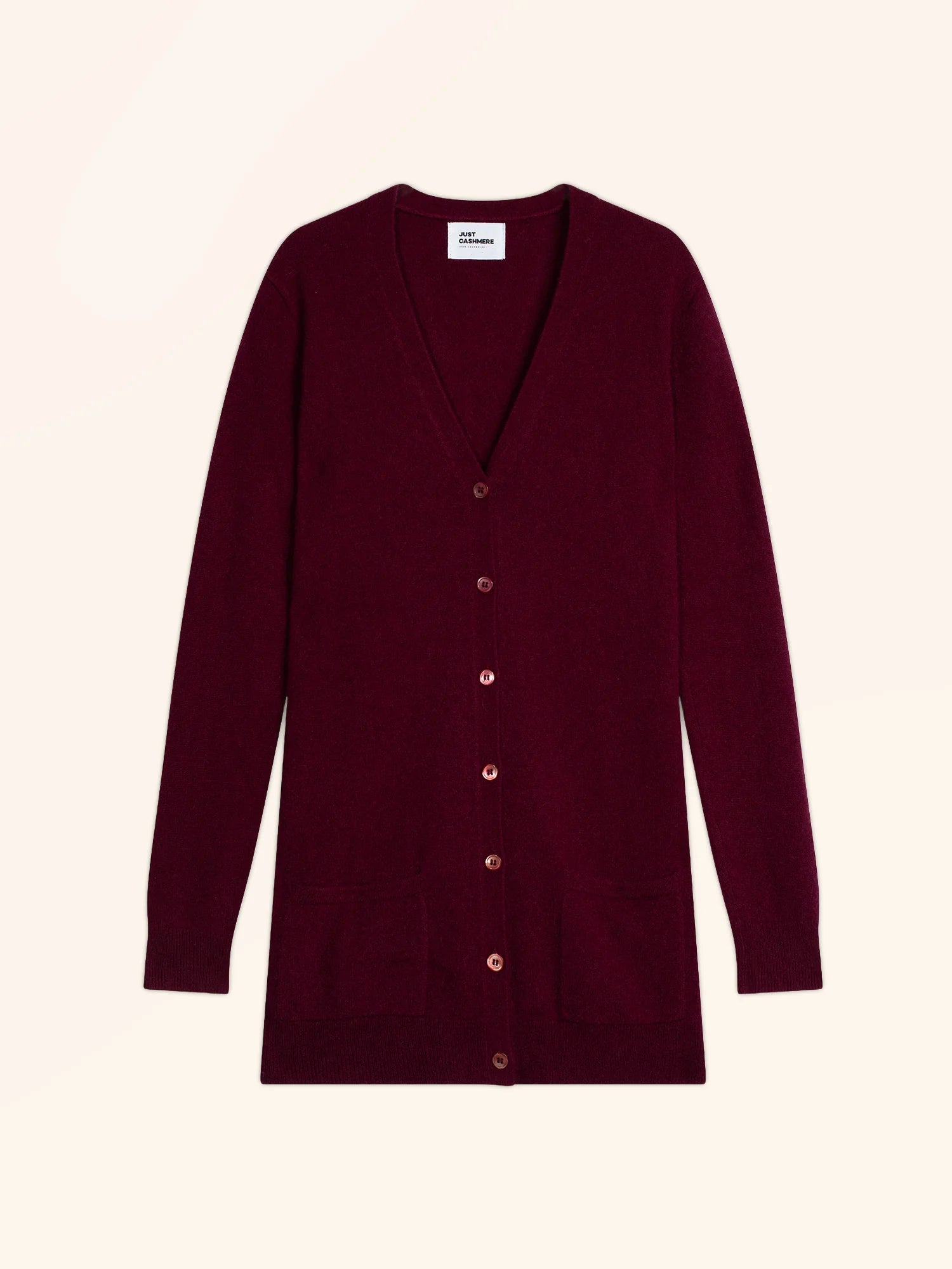 TOMMIE cardigan col V bordeaux