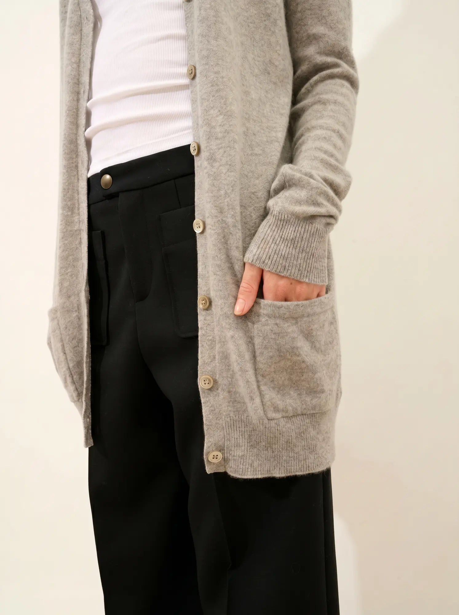 TOMMIE strickjacke v-ausschnitt wolke meliert