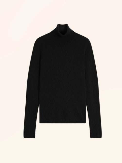 AVA pull col roulé noir
