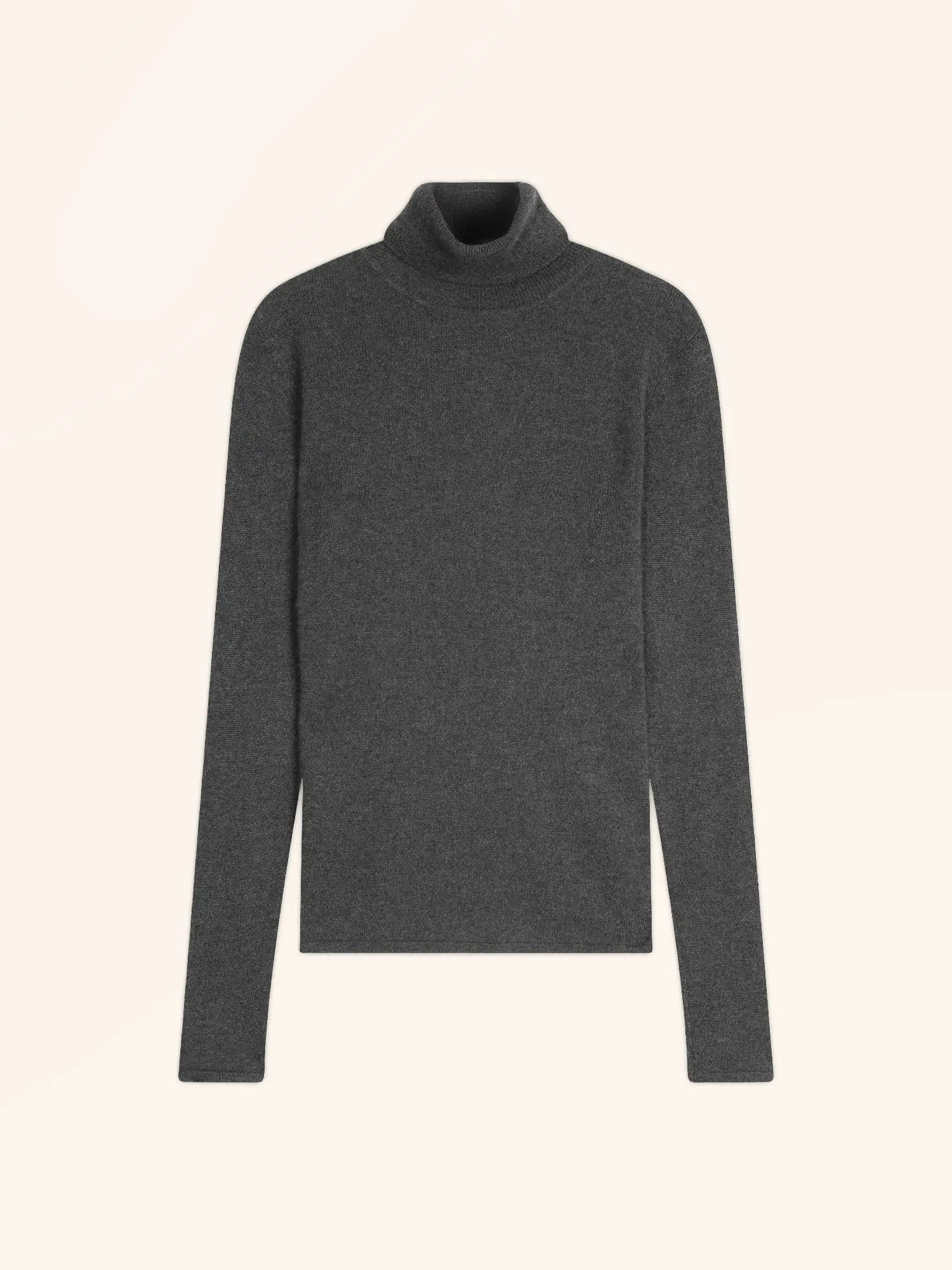 AVA pull col roulé anthracite chiné