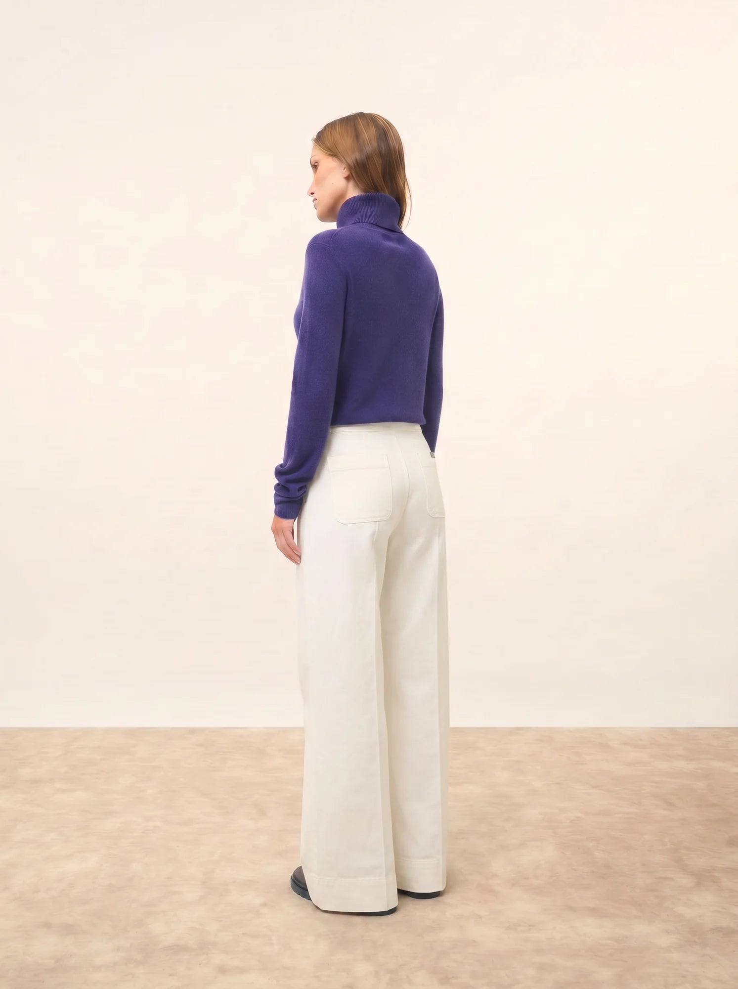 AVA pullover rollkragen violett