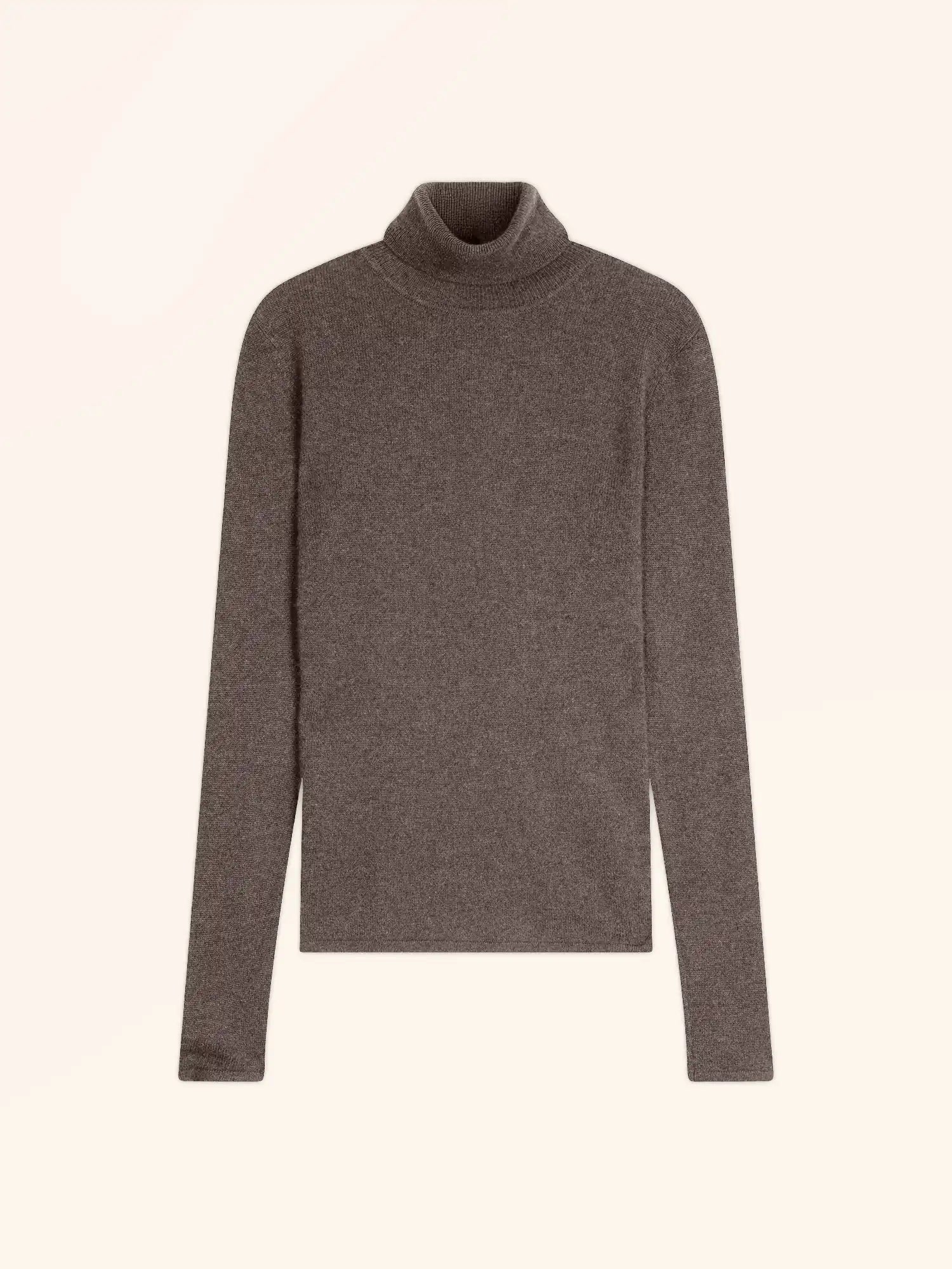 AVA pullover rollkragen taupe meliert