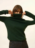 AVA pull col roulé cyprès