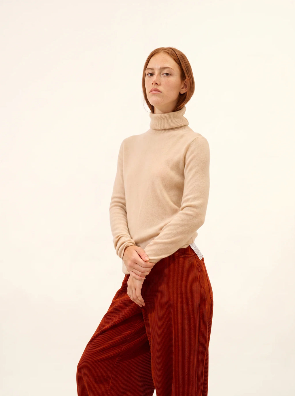 AVA pullover rollkragen sand