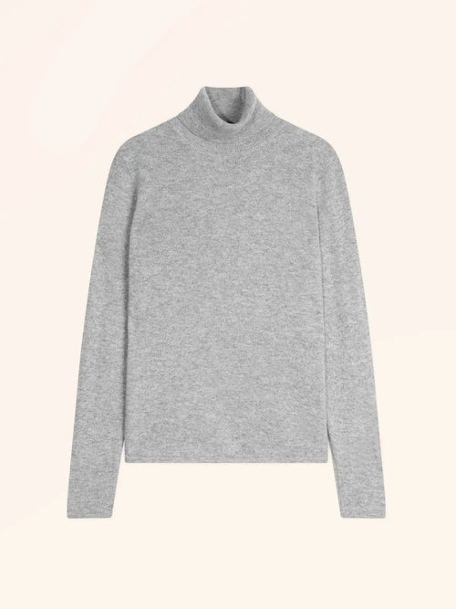 AVA pull col roulé nuage chiné