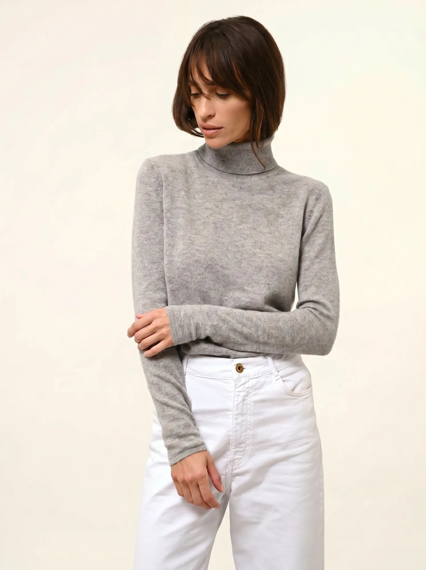 AVA pullover rollkragen wolke meliert