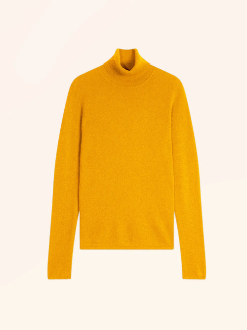 AVA pull col roulé curcuma