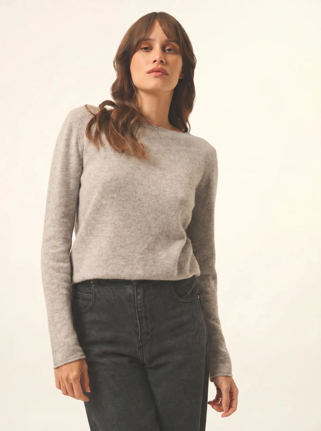 GRACE pull col bateau nuage chiné