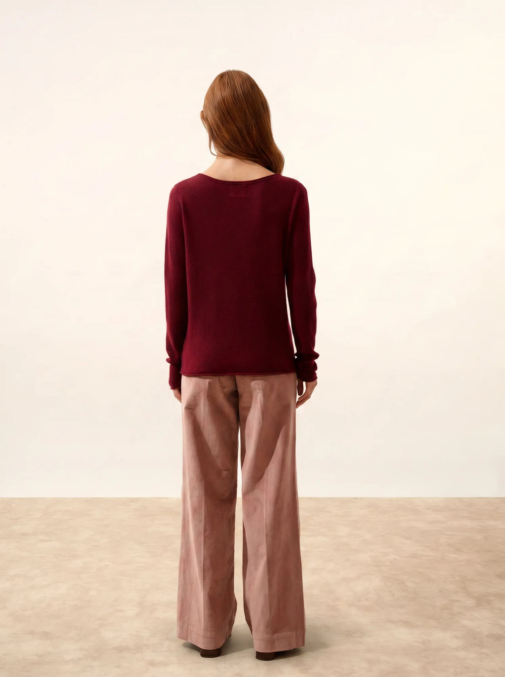 GRACE pullover u-boot-ausschnitt bordeaux